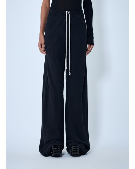 Rick Owens Blue Drawstring Bias Pants