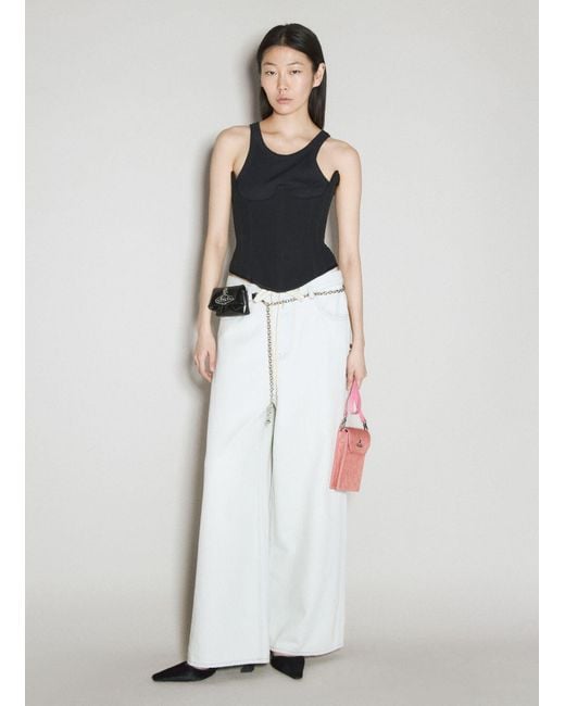 Vivienne Westwood White Mini Courtney Belt Bag