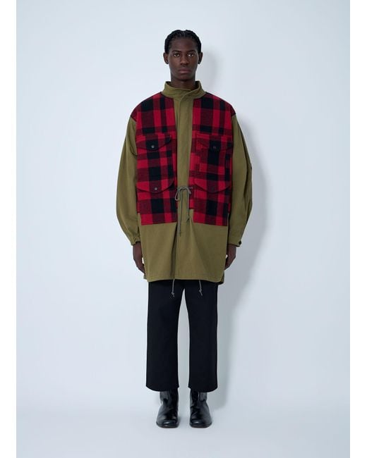 Junya Watanabe Red Check Coat for men