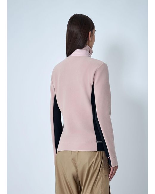 Moncler Pink Contrast Panel Sweatshirt