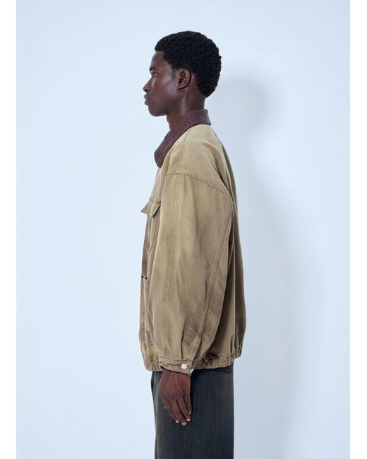 Ssstein Sulfur Dyed Oxford Vintage Jacket in Natural for Men | Lyst UK