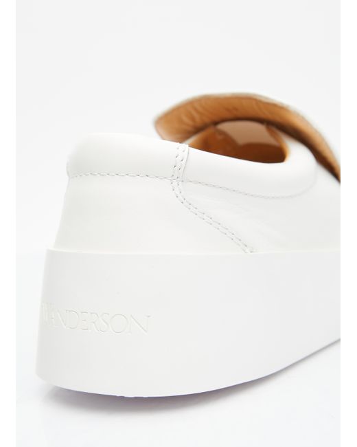 JW Anderson Leather Slipon Sneakers in White Lyst