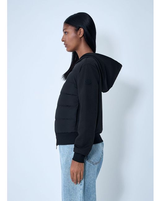 Moncler Blue Quilted Hooded Cardigan