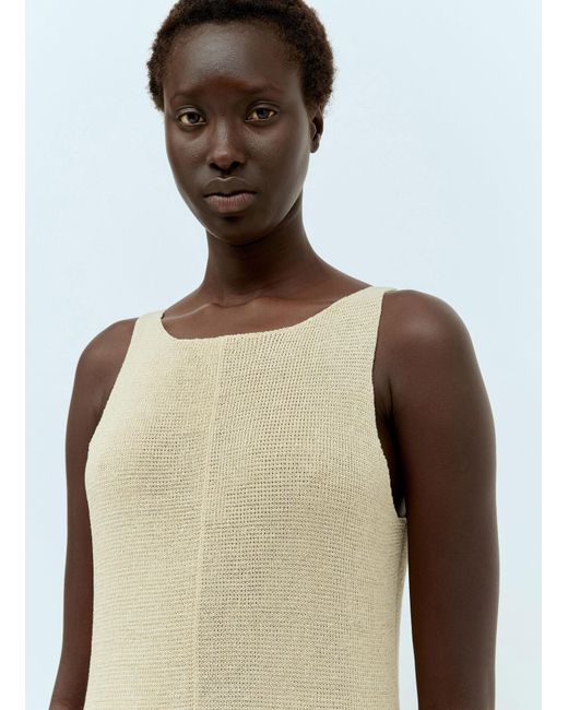 The Row White Fleet Midi Dress