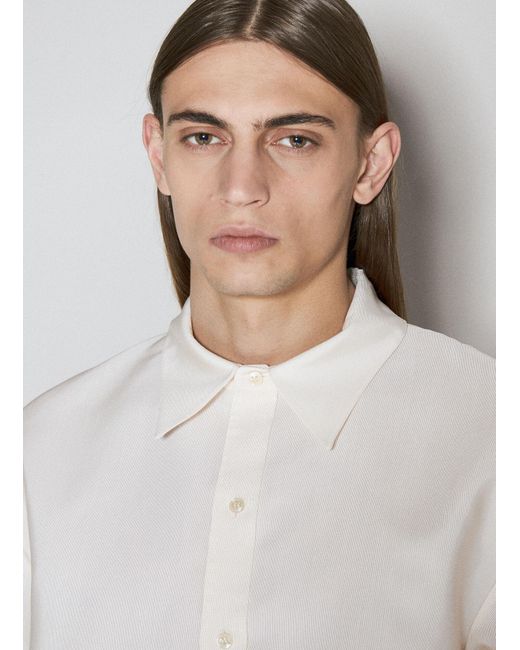 Saint Laurent White Faille Overshirt for men