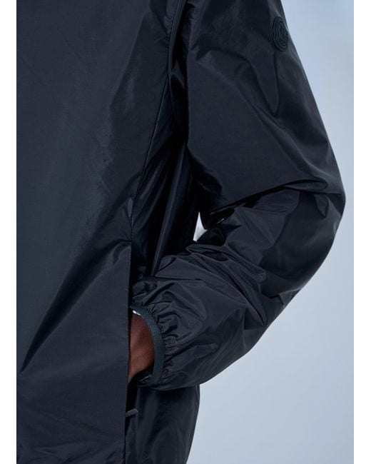 Moncler Blue Reversible Hooded Zip Jacket for men