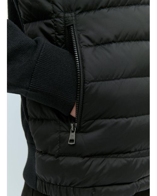 Moncler Black Padded Zip-Up Cardigan for men