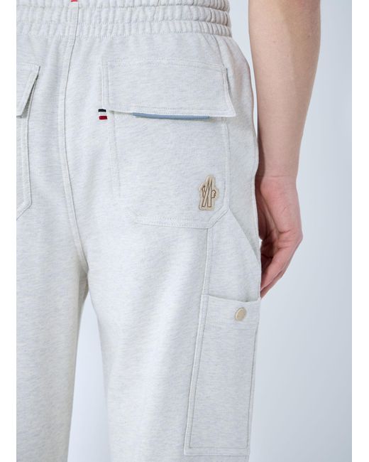Moncler Blue Logo Patch Track Pants for men