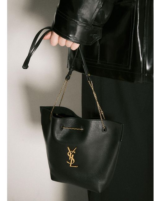Saint laurent black leather bag hotsell