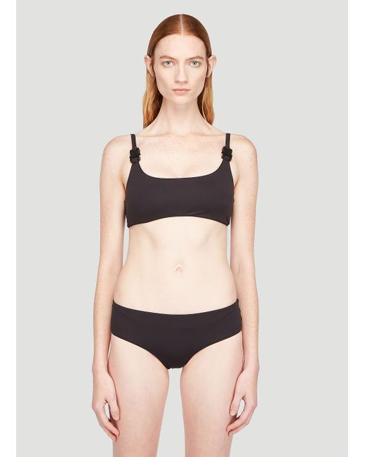 black buckle bikini top