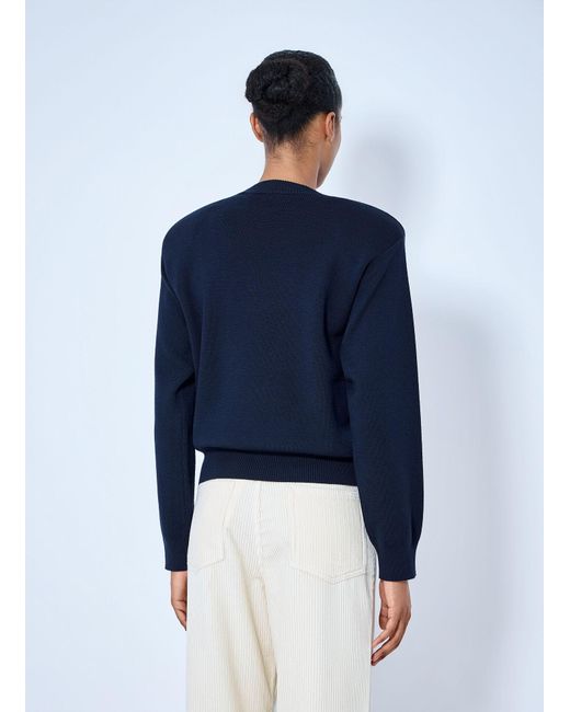 Rohe Blue Statement Shoulder Crewneck