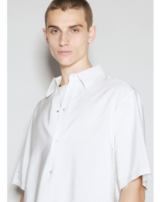 Lanvin White Folded Short-sleeve Shirt for men
