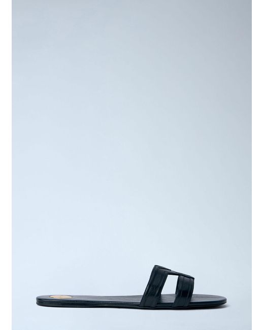 Saint Laurent White Mabrouka Leather Sandals