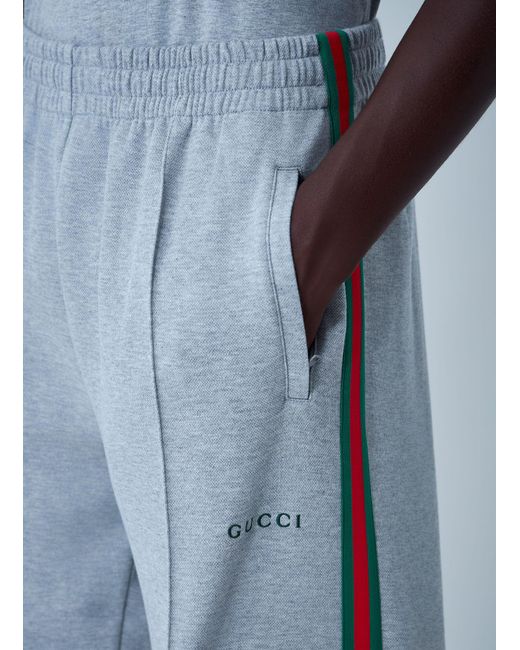 Gucci Blue Logo Motif Track Pants for men