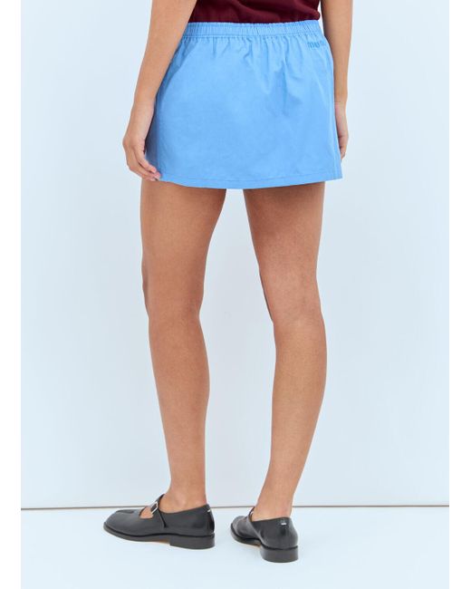 Miu Miu Blue Poplin Mini Skirt