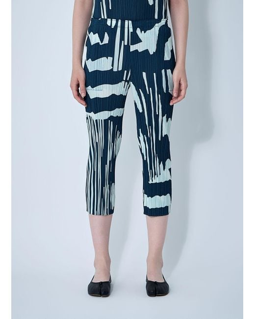 Pleats Please Issey Miyake Blue Pleated Pants