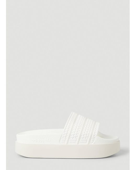 adidas Adilette Bonega Slides in White - Lyst