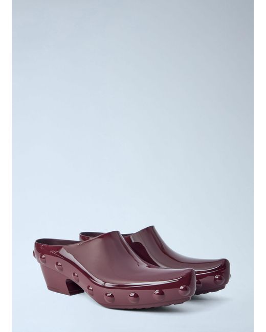 Bottega Veneta Purple Gondola Studded Rubber Mules