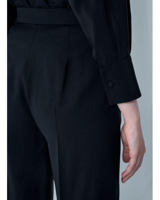 Max Mara Black Tailored Wool Pants