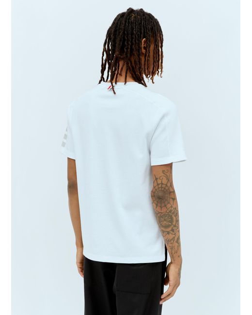 Thom Browne White Four-bar T-shirt for men