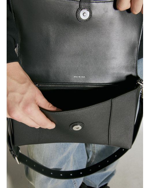 Balenciaga Gray Downtown Messenger Bag for men