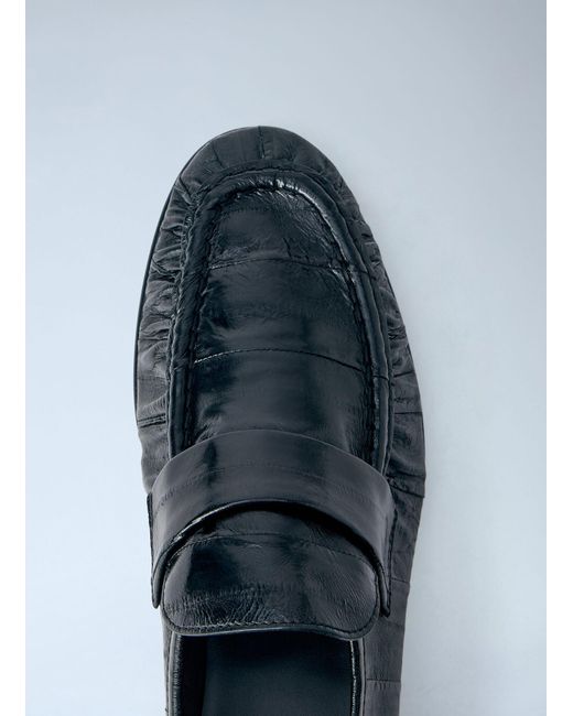 The Row Black Soft Loafers