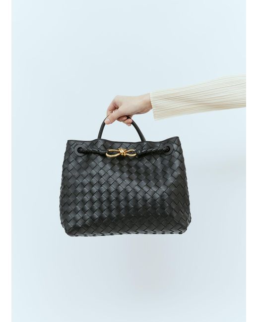 Bottega Veneta White Medium Andiamo Handbag