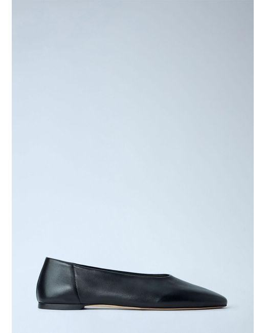 Totême Black Slip Nappa Ballerinas