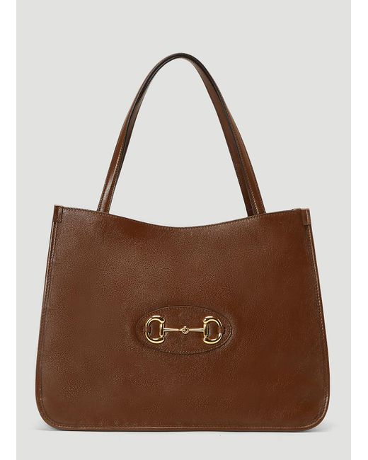 Gucci Brown Horsebit 1955 Tote Bag