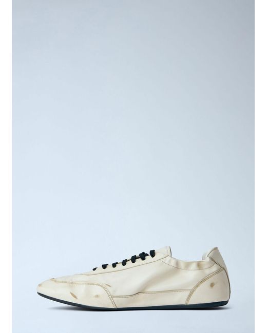 Prada White Collapse Sneakers for men