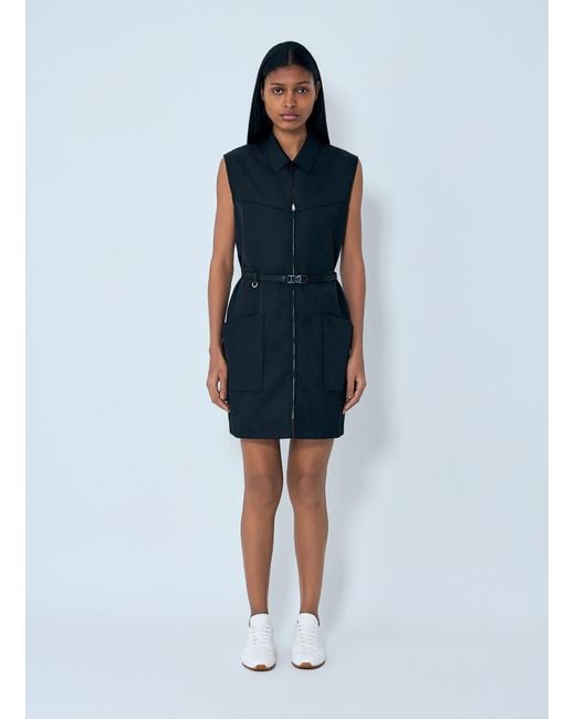 Prada Blue Re-Nylon Belted Mini Dress