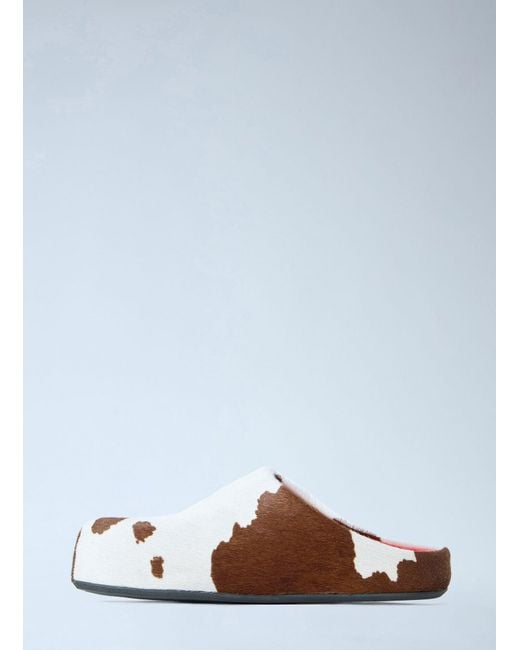 Marni White Fussbett Sabot