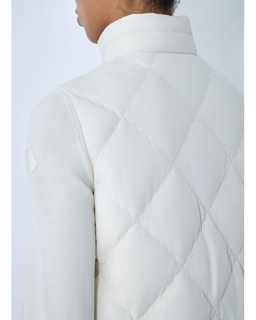 Moncler White Diamond-Quilted Gilet