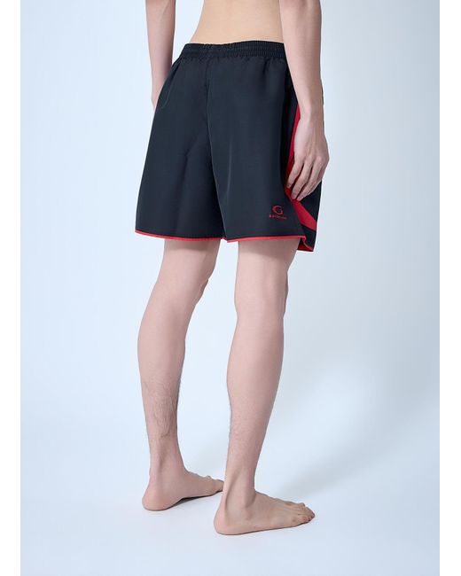 Balenciaga Blue Soccer Swim Shorts for men