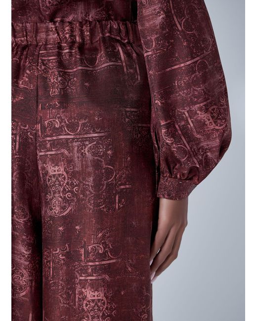 Max Mara Red Silk Pants