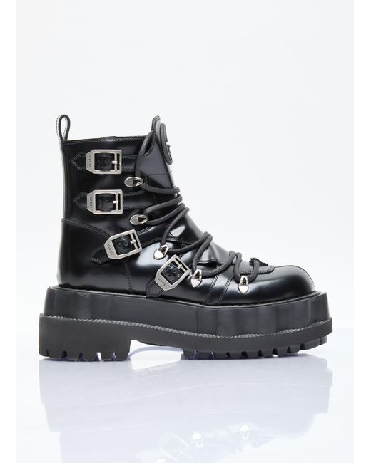 Gucci Black Leather Maja Boots