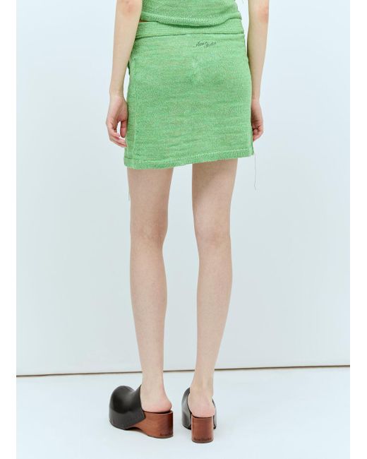 Acne Green Knit Mini Skirt
