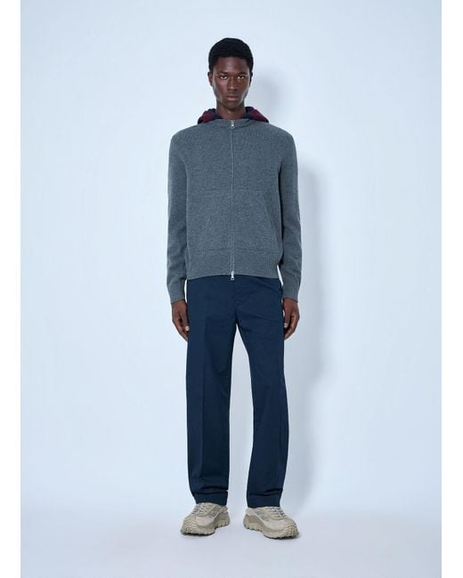Moncler Blue Zip-Up Hoodie for men