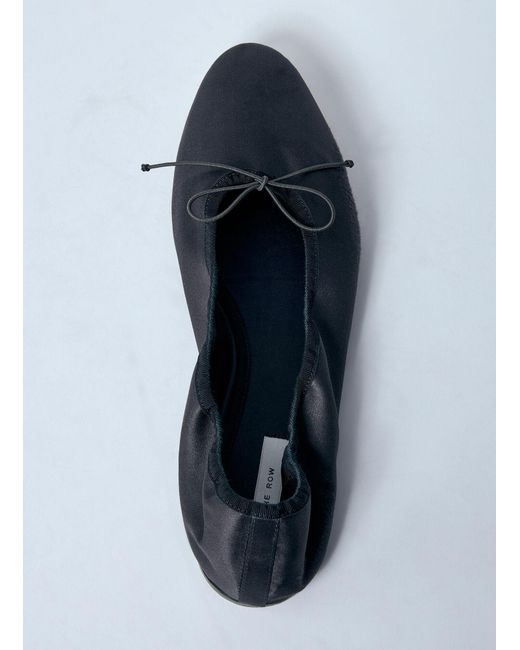 The Row Black Hereditas Ballerina Pumps