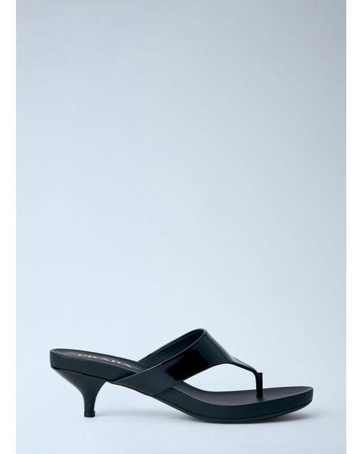 Prada Multicolor Patent Leather Thong Sandals