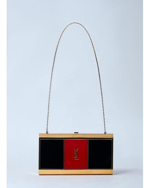 Saint Laurent Blue Metal Minaudiã¨Re Shoulder Bag
