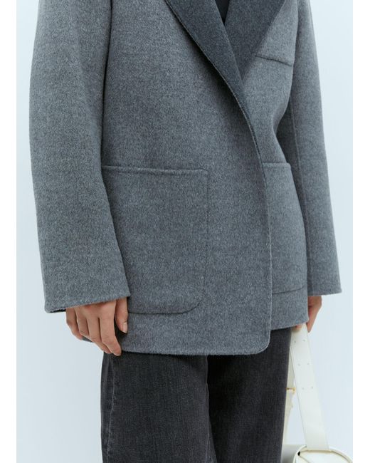 Totême  Gray Patch Pocket Doublé Wool Jacket