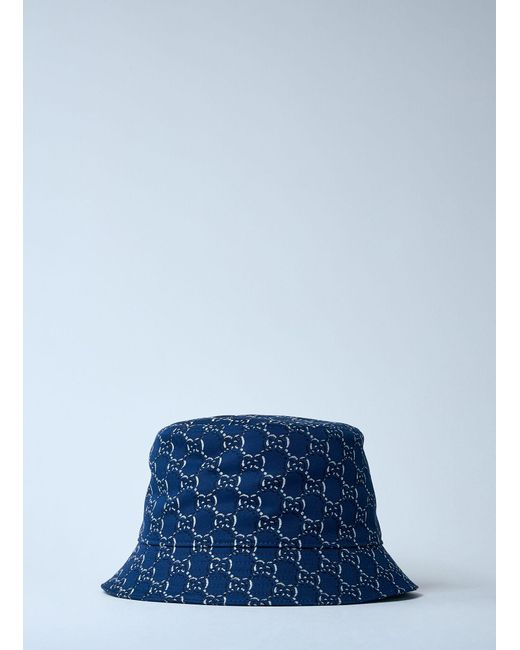 Gucci Blue Gg Bucket Hat for men