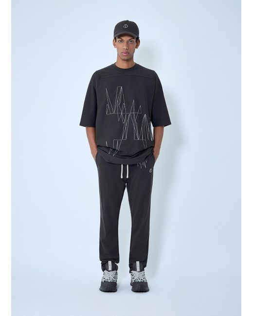 Moncler Blue Rick Owens Elasticated Waist Drawstring Pants
