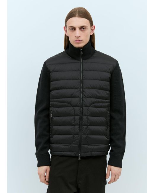 Moncler Black Padded Zip-Up Cardigan for men