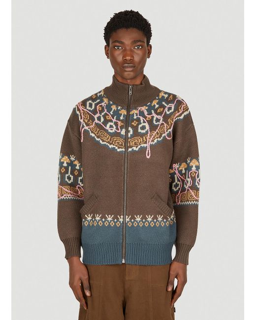 Pam Mirage Fair Isle Cardigan for Men | Lyst UK