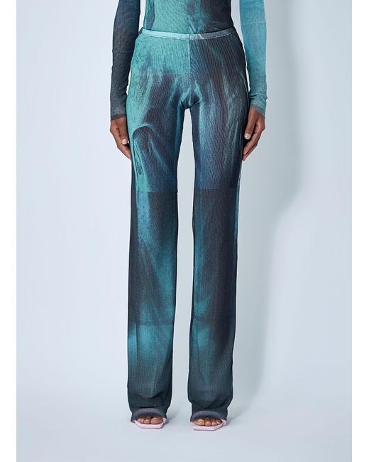 Jean Paul Gaultier Blue Water Mesh Pants