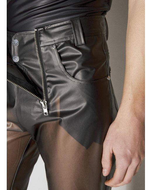 GmbH Black Clear Double-zip Pants for men