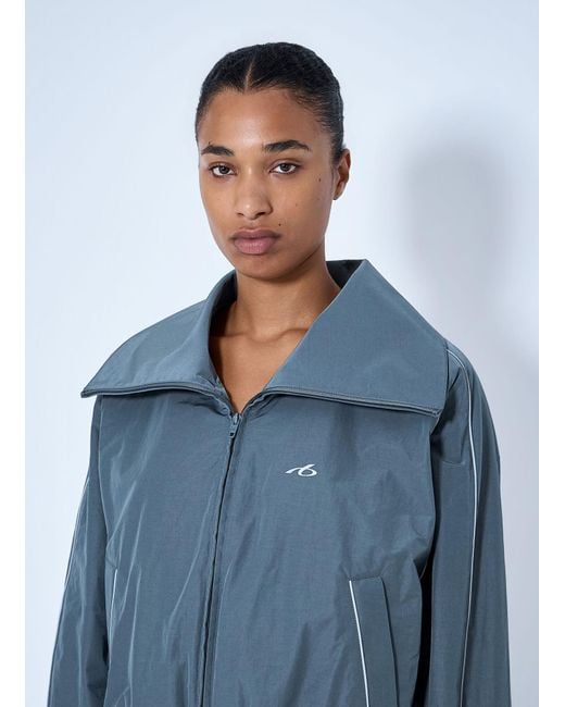 Balenciaga Blue High Collar Tracksuit Jacket