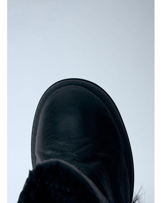 Rick Owens Blue Fringed Mega Bumper Lunar Boots for men